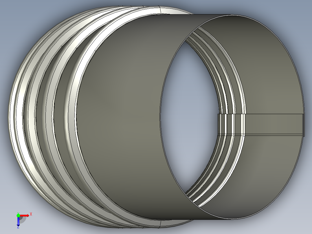 波纹管道俯视图