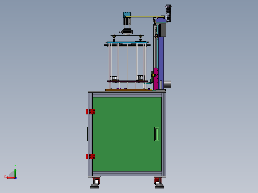装钢片机后视图