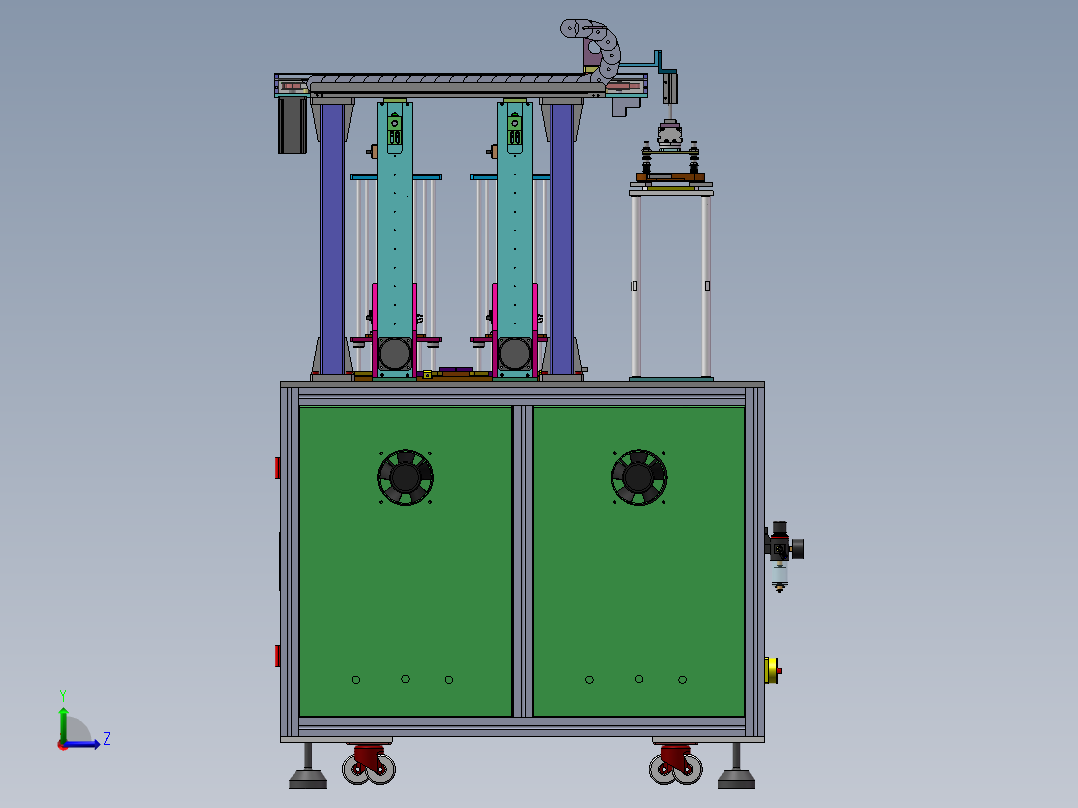 装钢片机左视图
