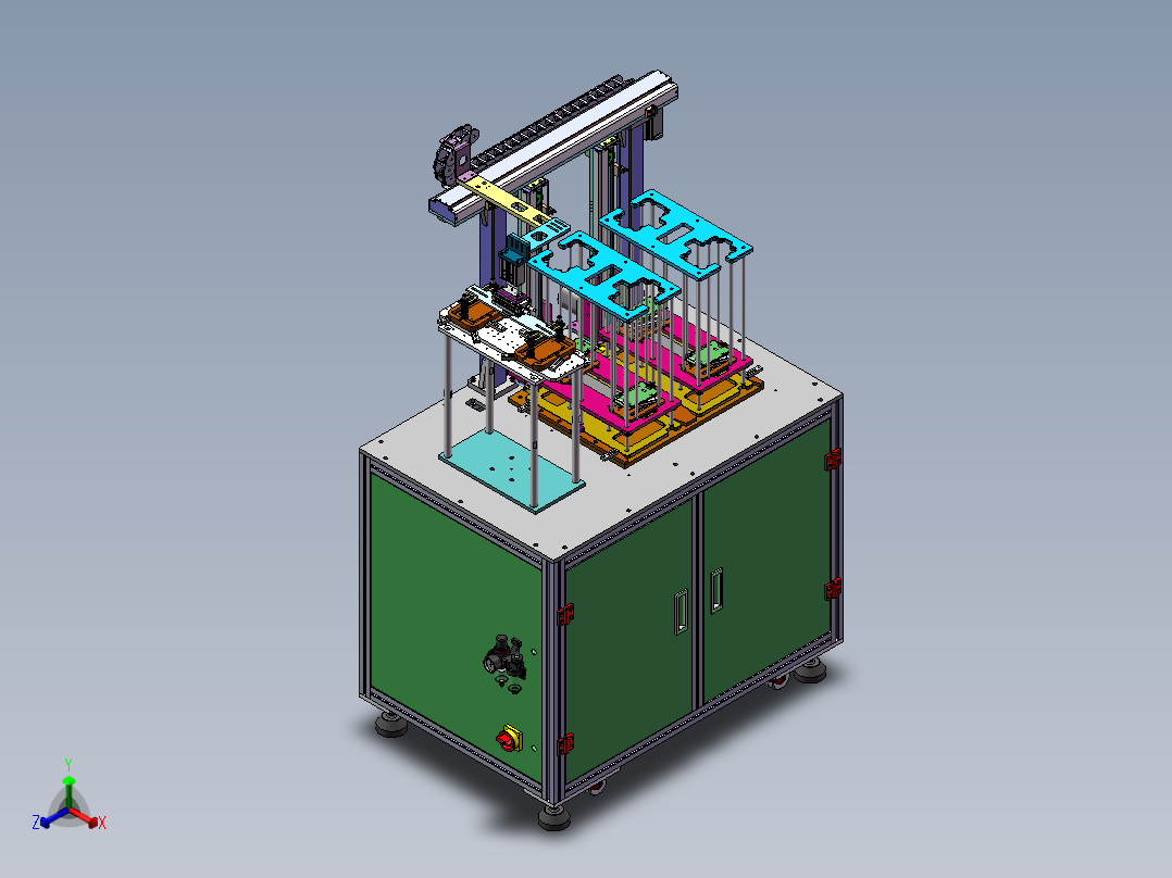 装钢片机正等轴测图