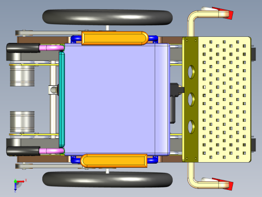履带爬楼梯电动轮椅设计含三维二维说明书俯视缩略图