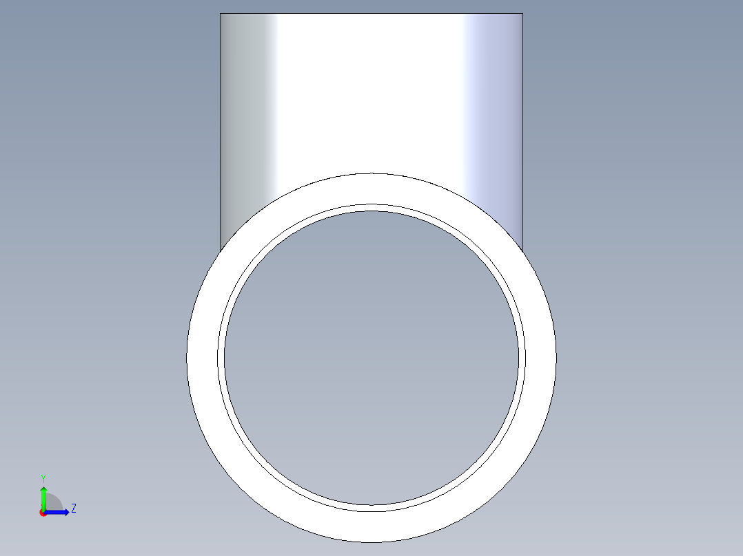 CPVC管件02-Sch80_ReducingTee_SxSxS_9801-251_2in x 1.5in左视图