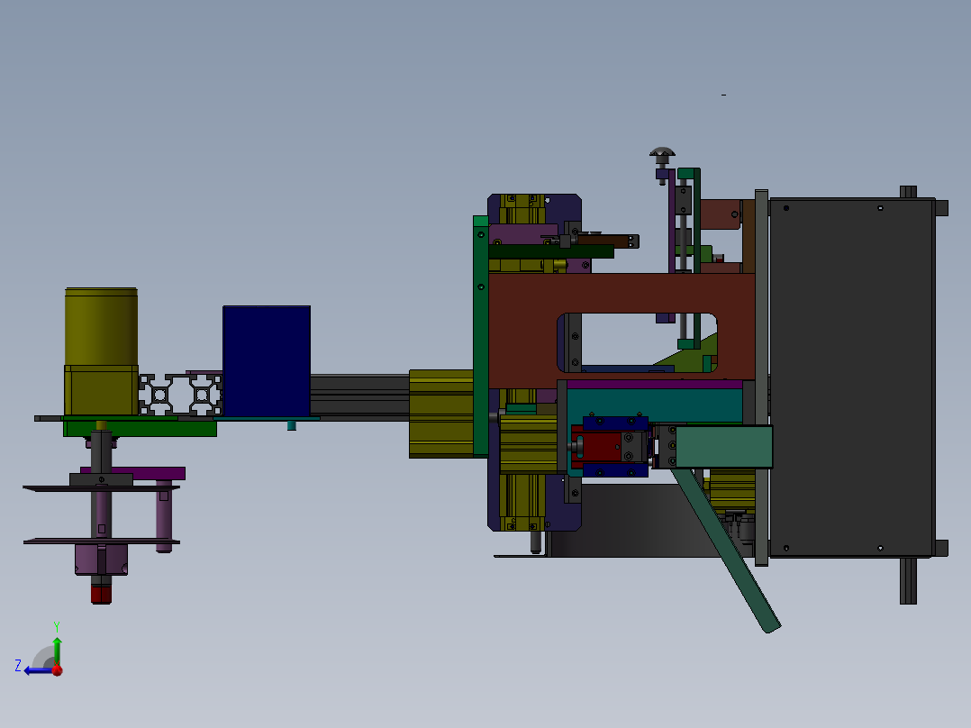 连接器铁壳捺印裁切机右视图