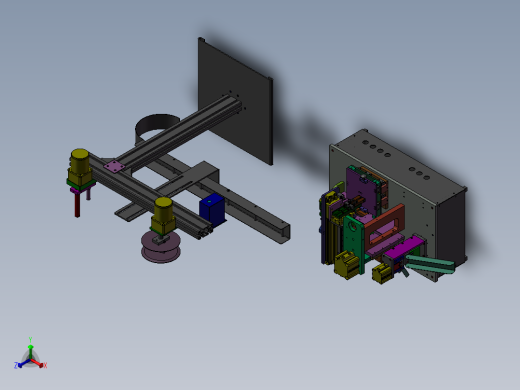 连接器铁壳捺印裁切机正等轴测缩略图