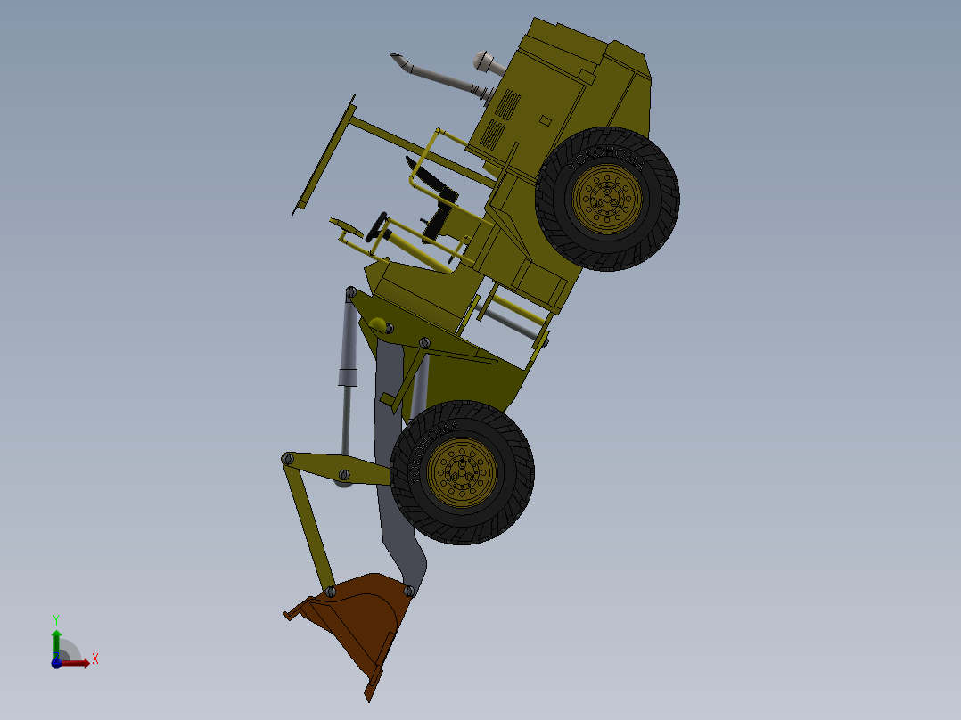 轮式装载机前视图
