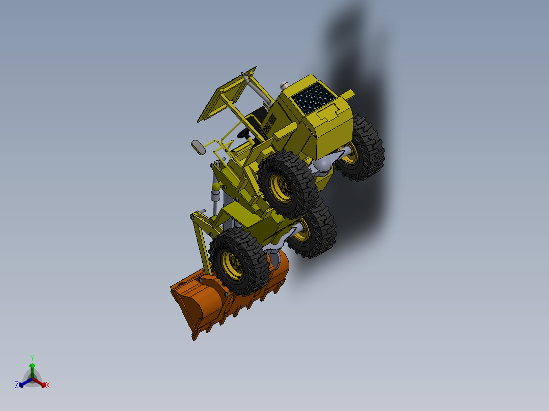 轮式装载机正等轴测图