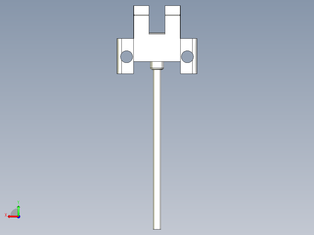 槽型光电传感器LU-K45_3D后视图