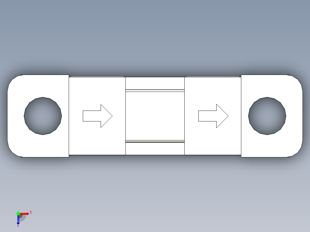 槽型光电传感器LU-K45_3D俯视图