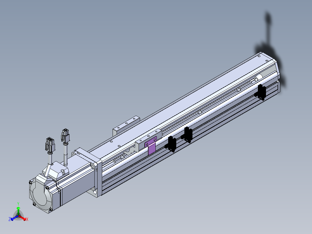 东锦丝杆传动-直线滑台模组DH60-L10-S250-BC-T400-C3主视图