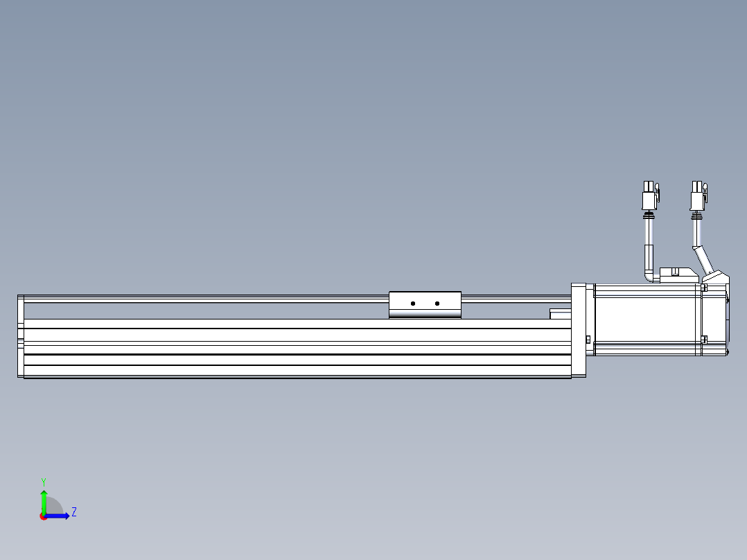 东锦丝杆传动-直线滑台模组DH60-L10-S250-BC-T400-C3左视图