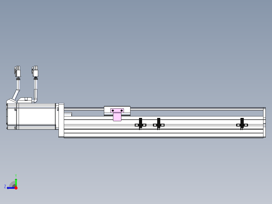 东锦丝杆传动-直线滑台模组DH60-L10-S250-BC-T400-C3右视图