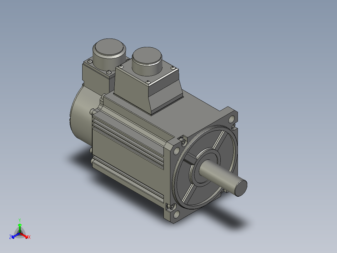 1500W MSME伺服马达正等轴测图