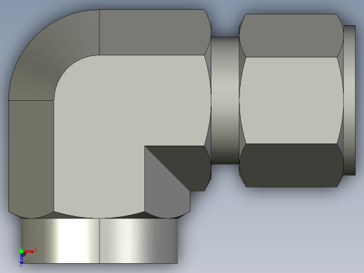 卡套式工业通用硬管接头12_dbu-s俯视缩略图