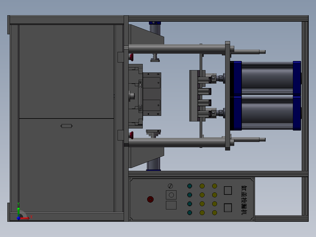 发动机缸盖气体检测设备前视图