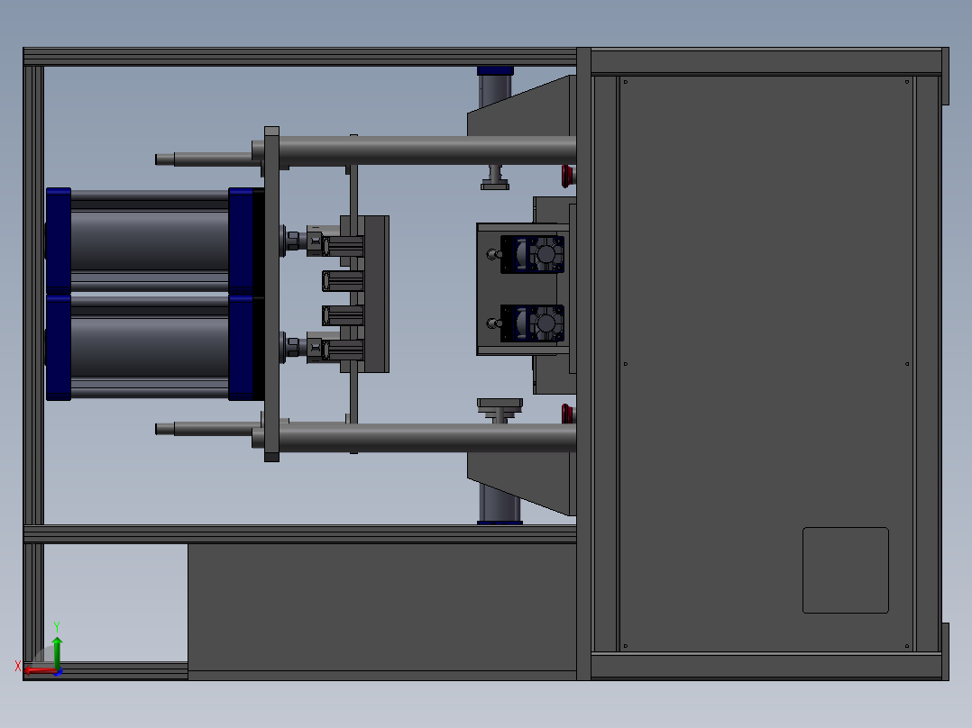 发动机缸盖气体检测设备后视图