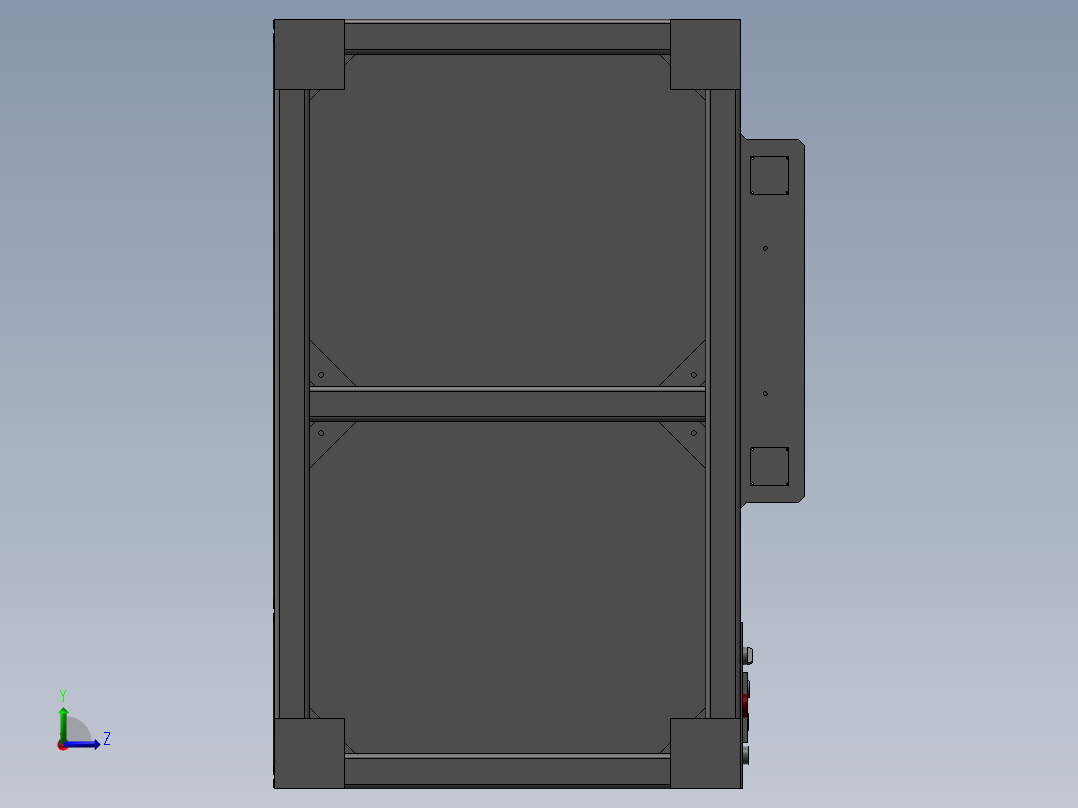 发动机缸盖气体检测设备左视图