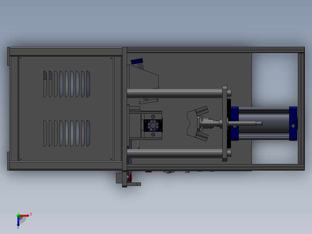 发动机缸盖气体检测设备俯视图
