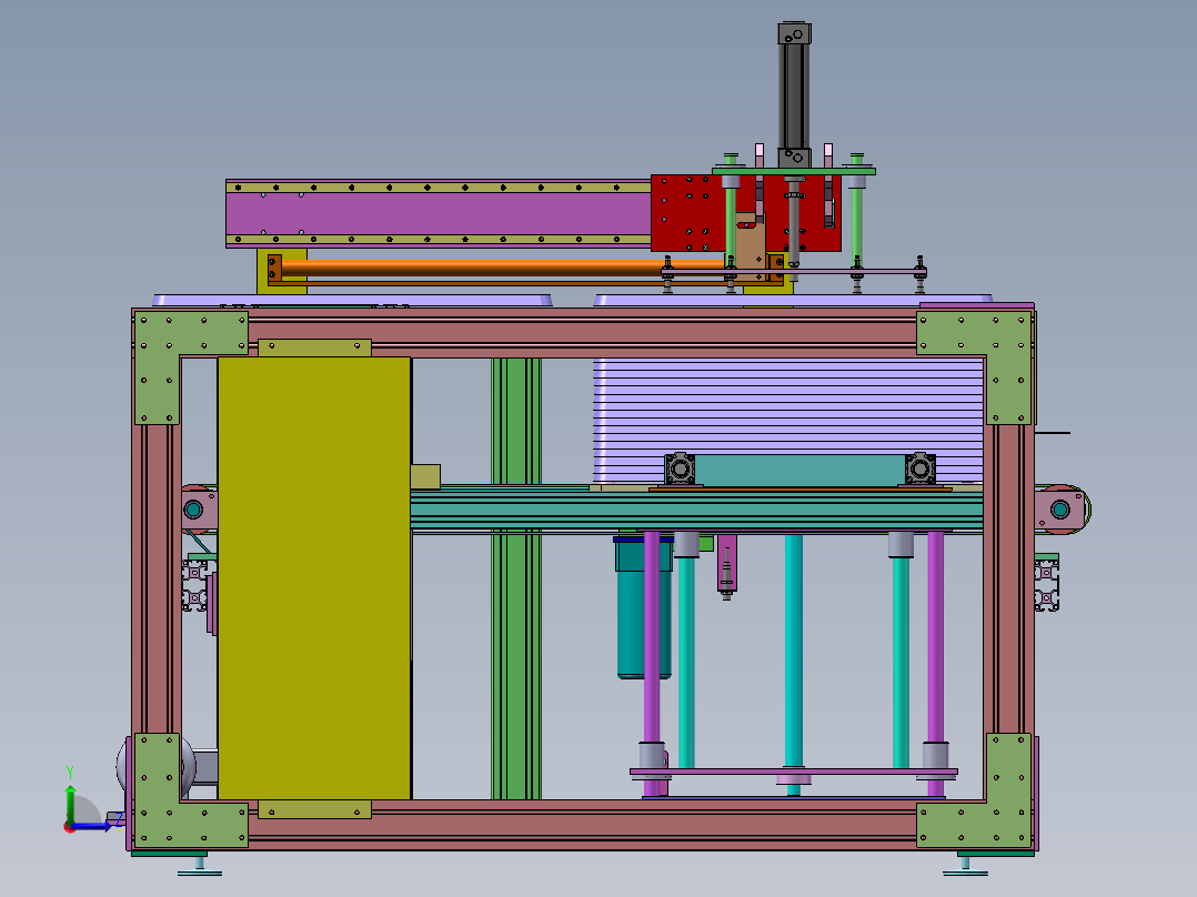 基板供料搬运机sw18可编辑左视图