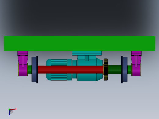 KPX-50T电动平车sw12可编辑俯视缩略图
