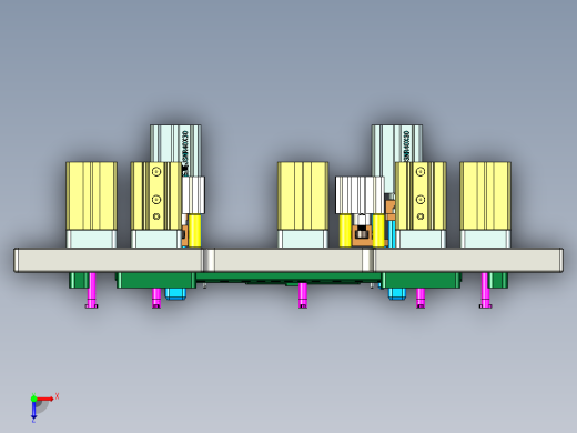 包胶金属电脑外壳攻牙程序模型俯视缩略图