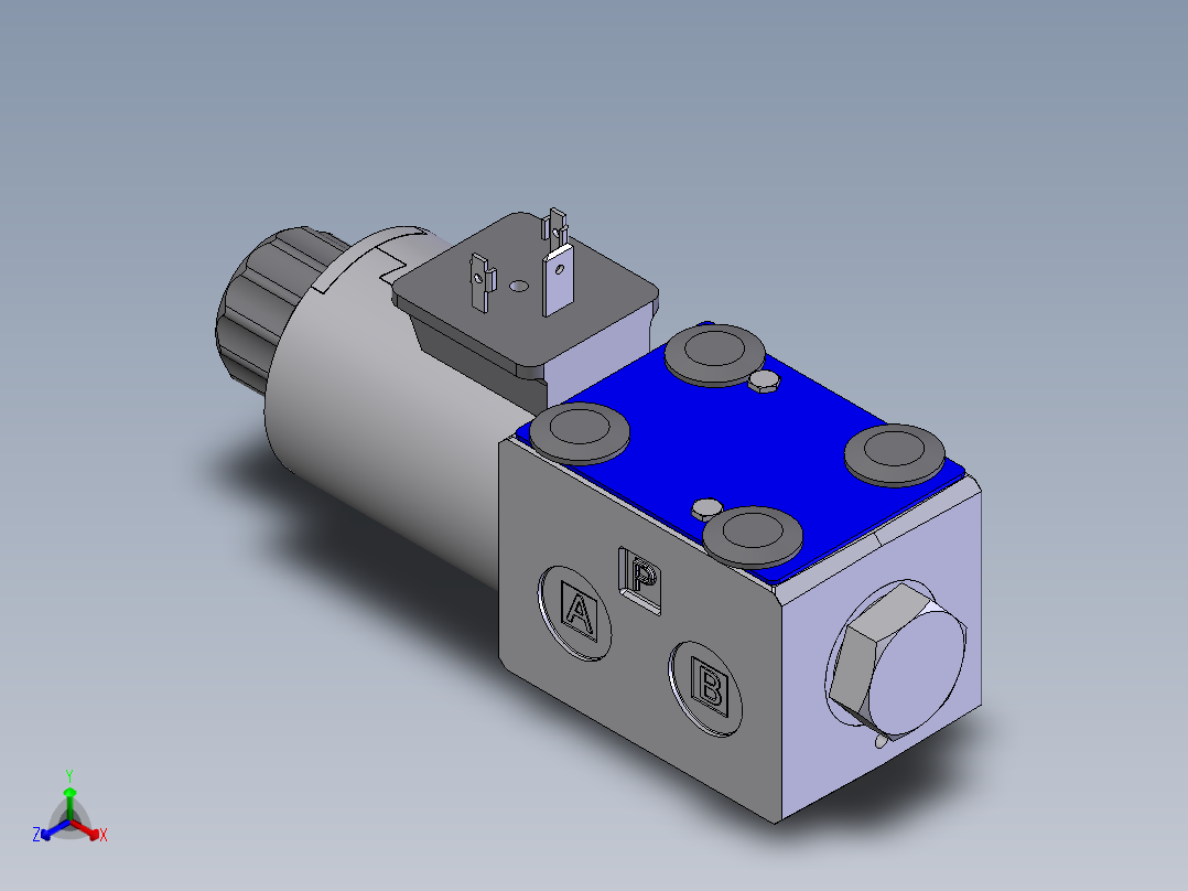 Continental Hydraulics-VSD03M_1_5_DIN_DC正等轴测图