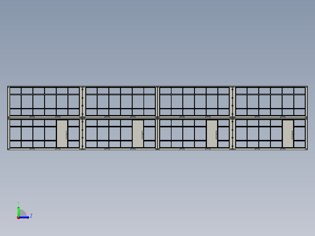 海运集装箱咖啡左视图