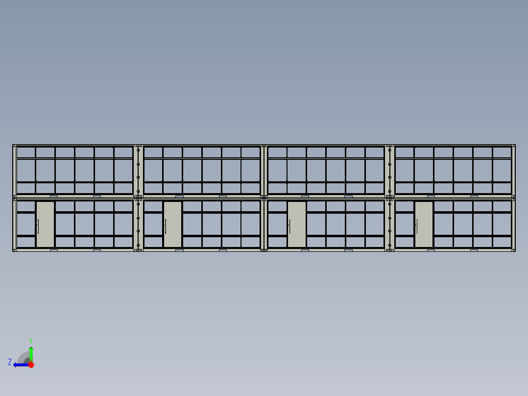 海运集装箱咖啡右视图
