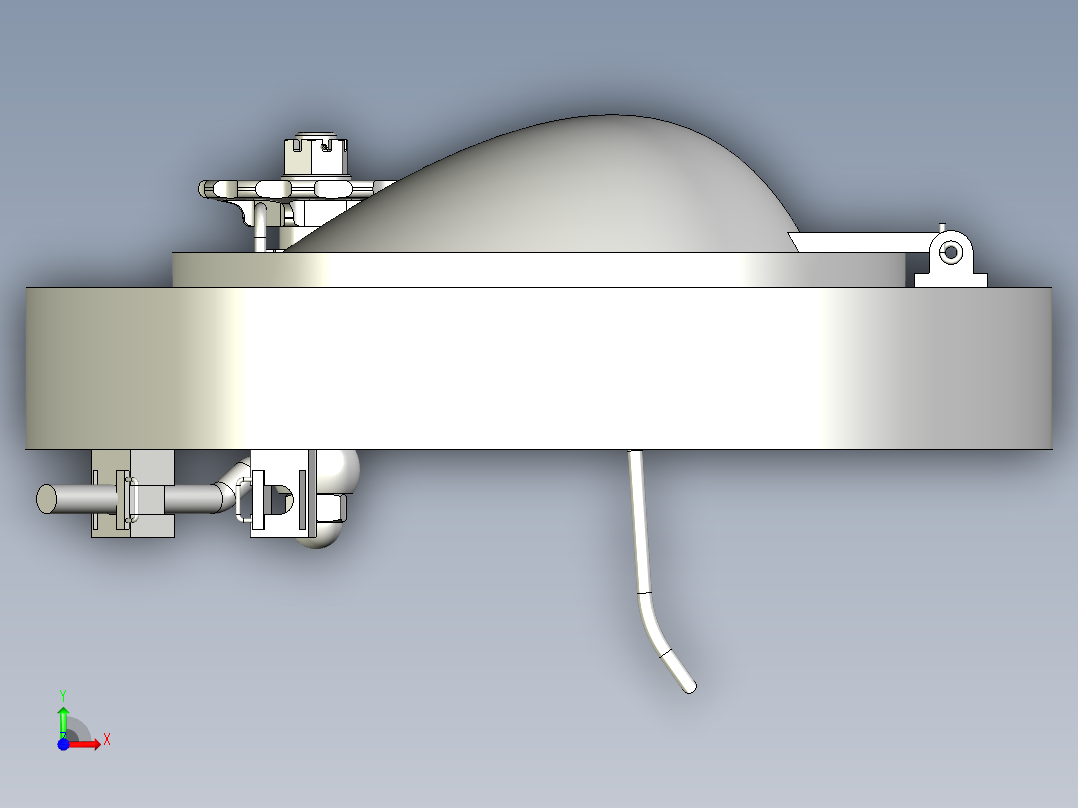 潜水装置密封舱盖前视图