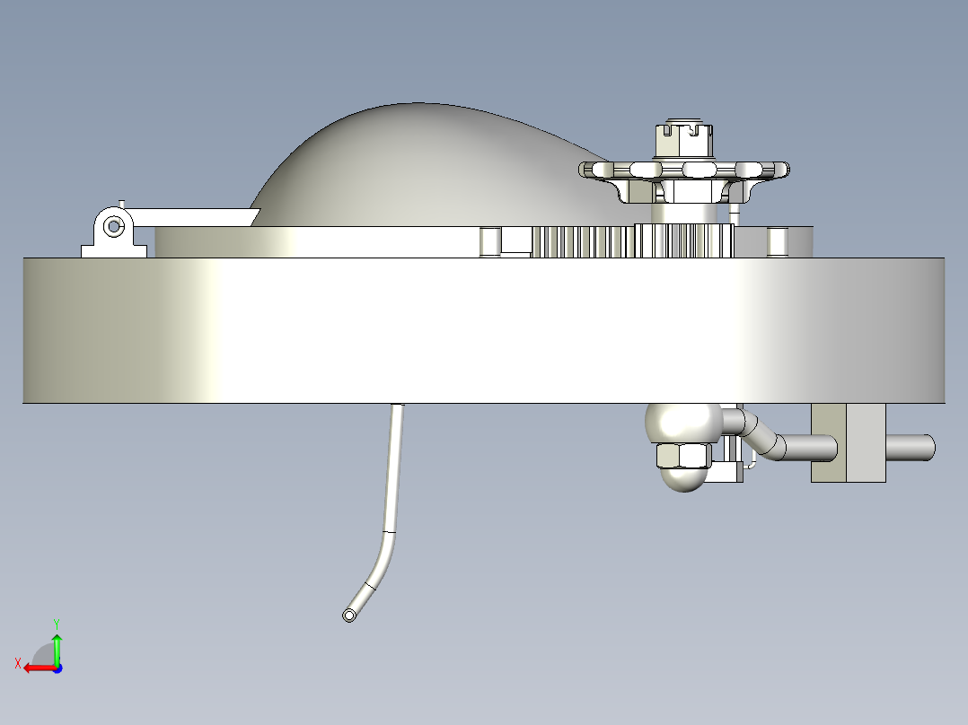 潜水装置密封舱盖后视图
