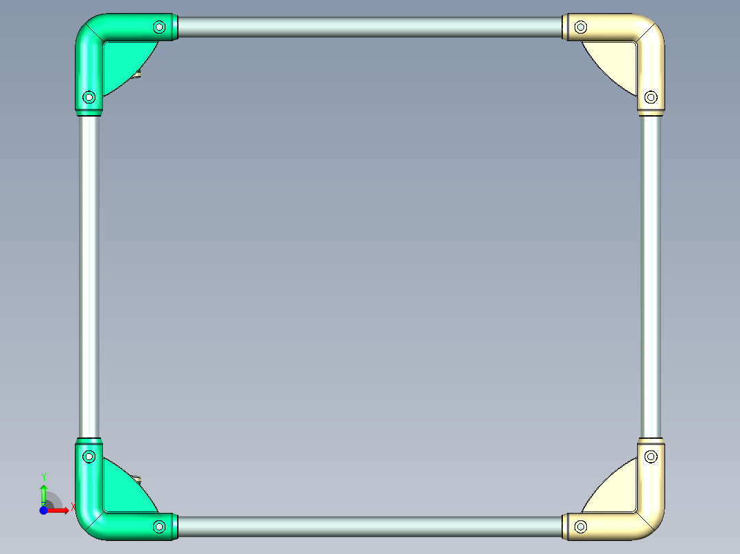 折叠笼子框架前视图