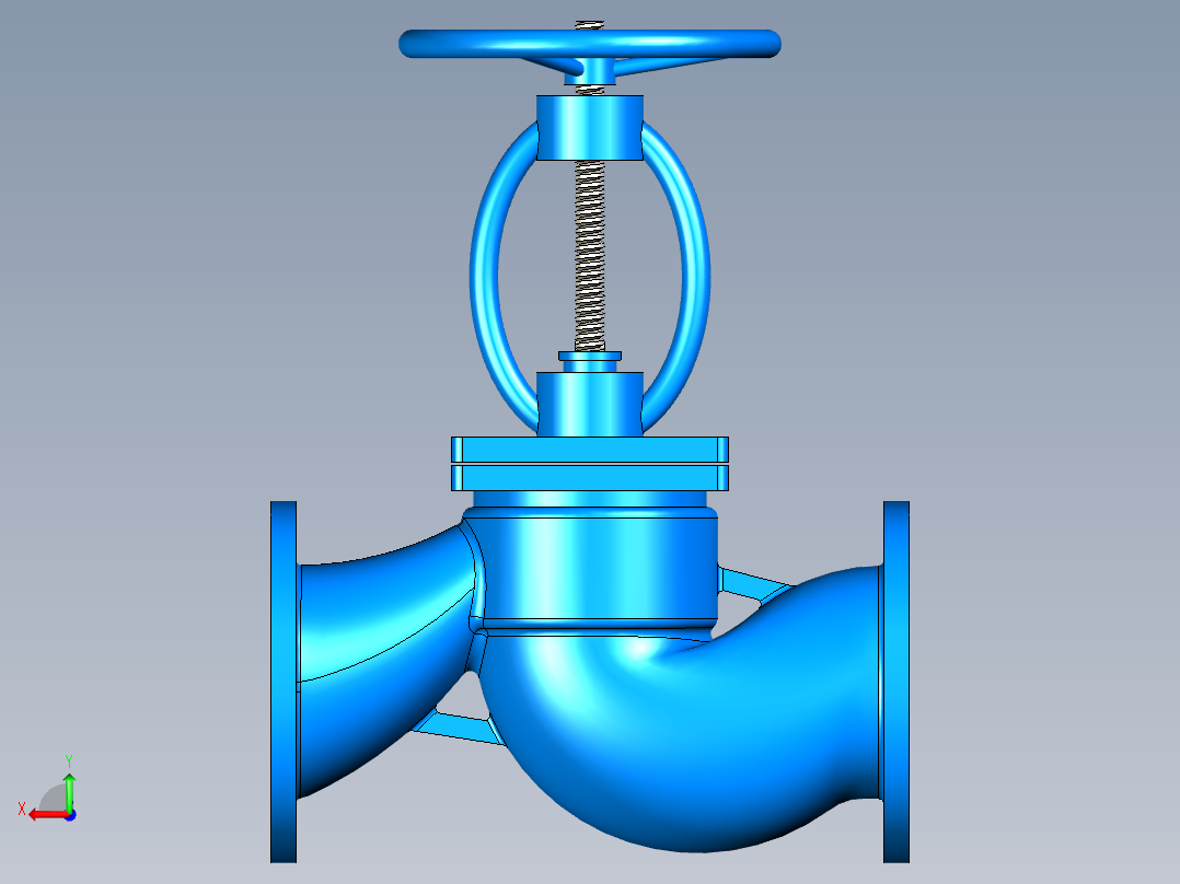 船用铸钢截止（止回）阀DN200-PN10-AS后视图
