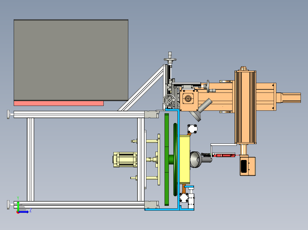 在线式-迷你主机外壳打标设备左视图