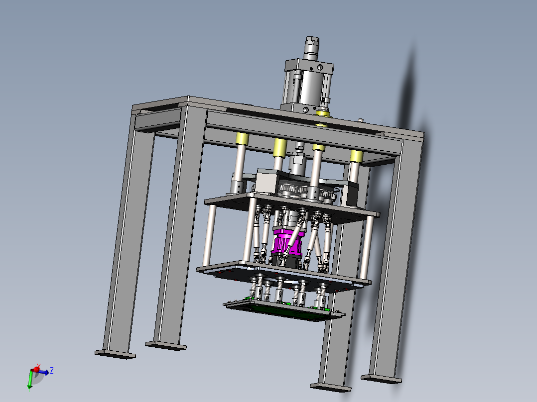 气动升降单伺服驱动8头自动锁螺丝机