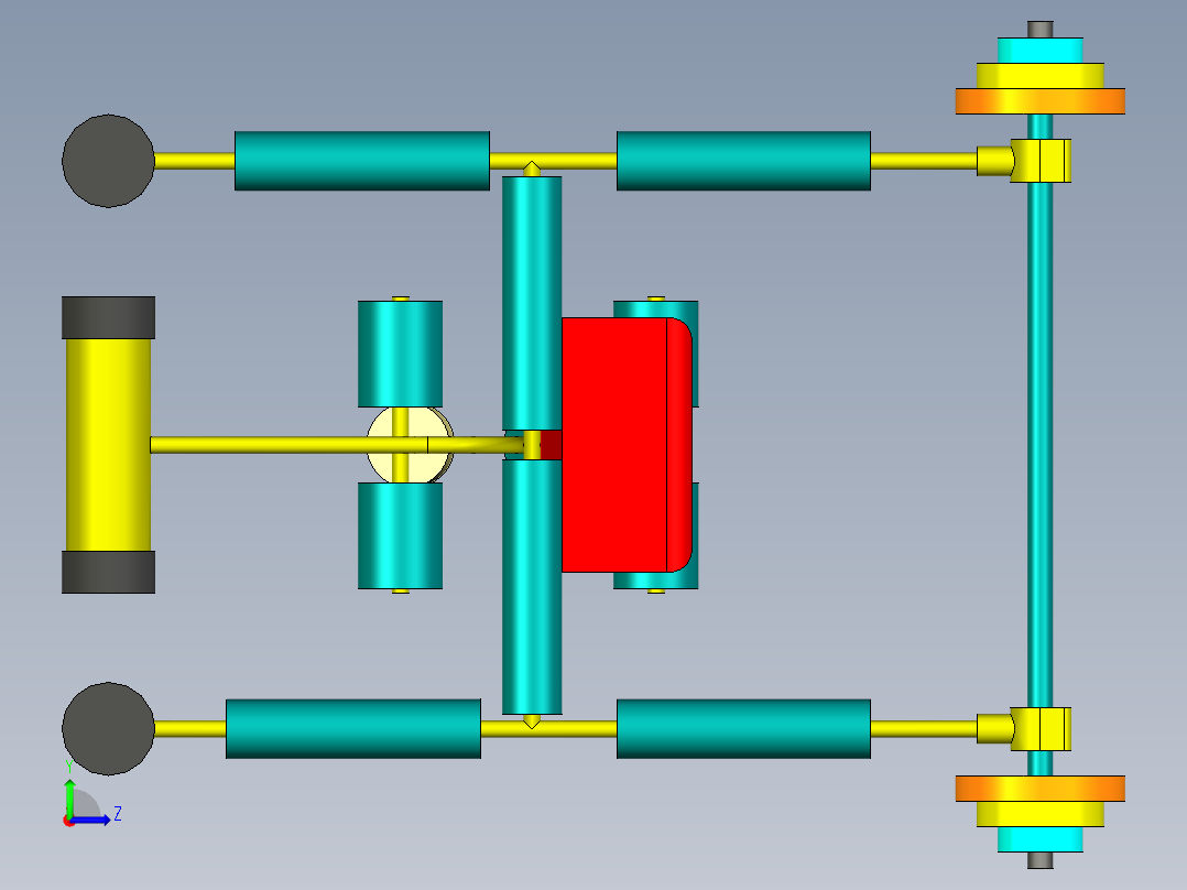 儿童举重床左视图