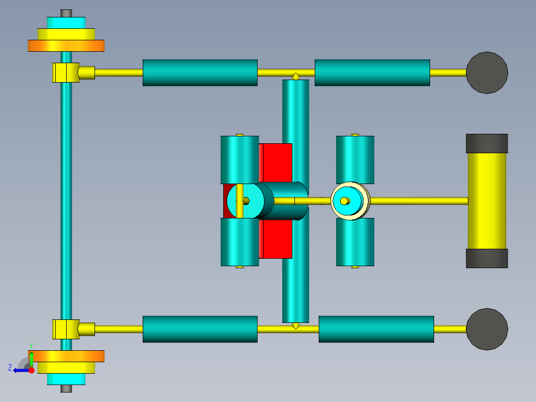 儿童举重床右视图