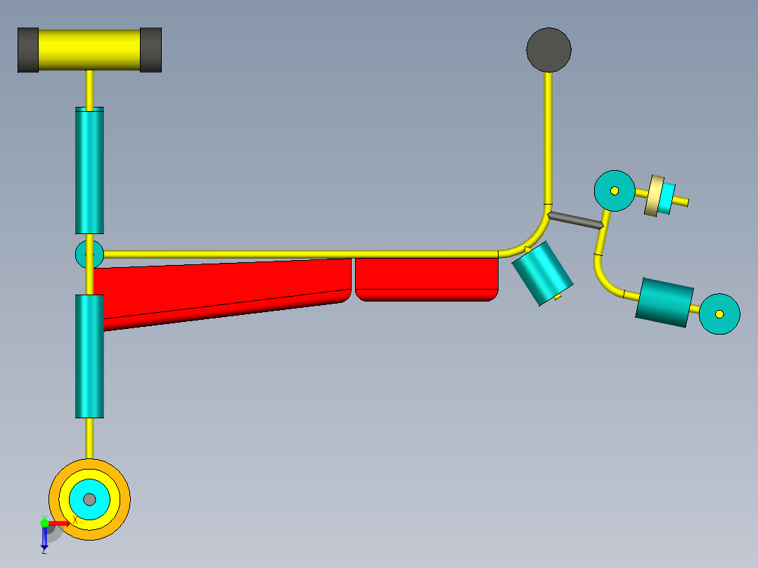 儿童举重床俯视图
