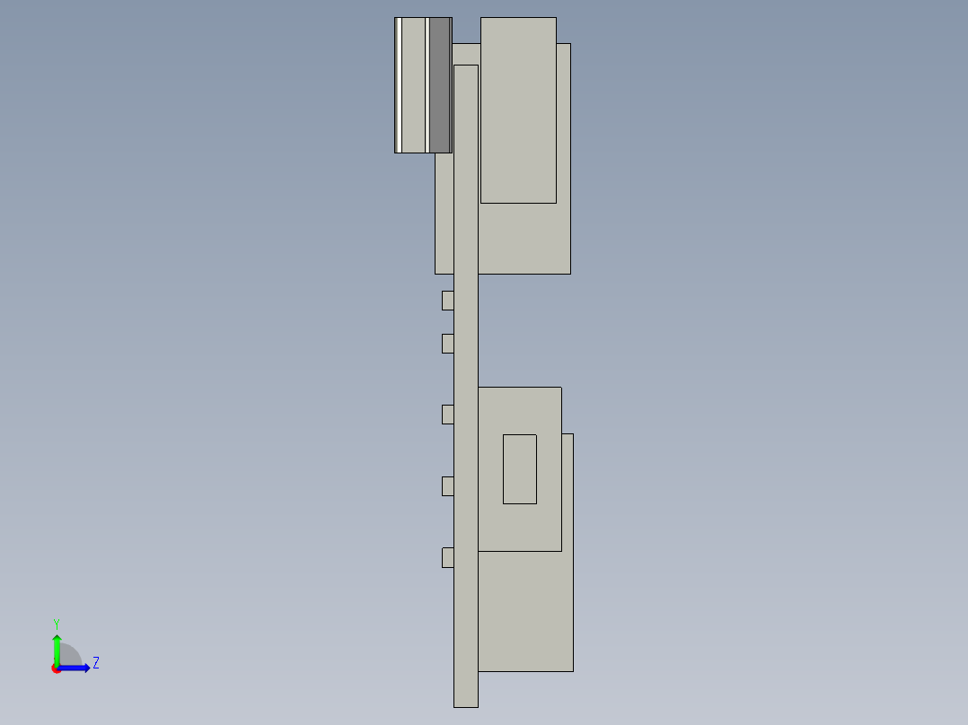 18650 移动电源左视图