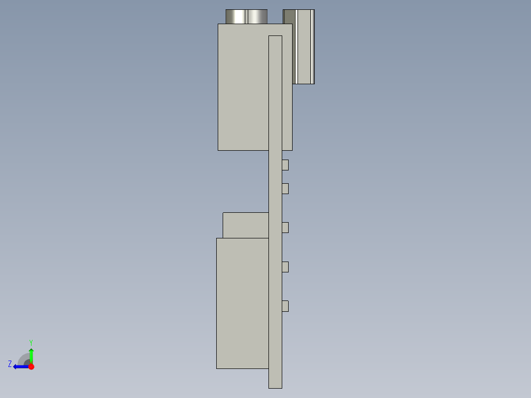 18650 移动电源右视图