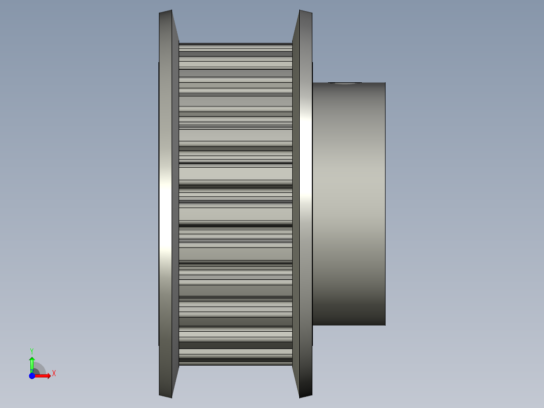 T0-05FFJD同步带轮ATPV25XL050-B-N15前视图