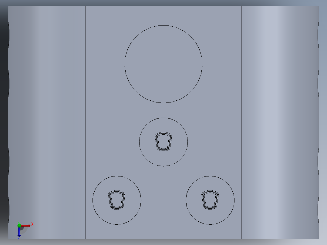 电动牙刷收纳盒内置支架俯视图