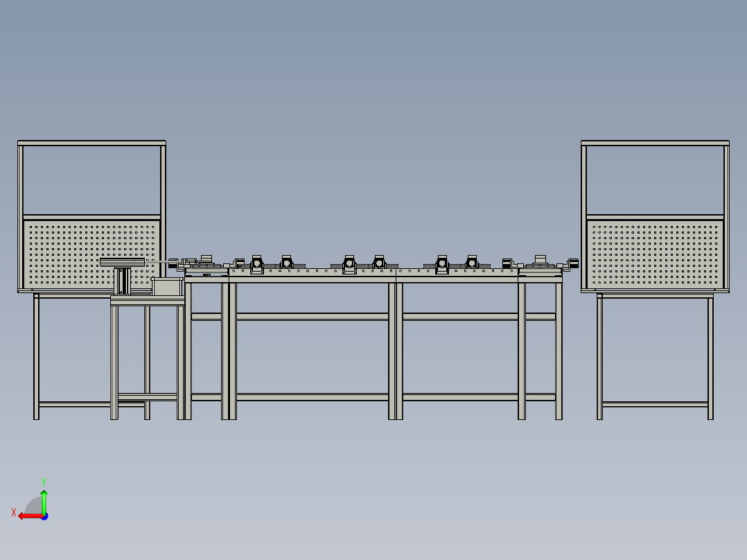自动配料系统的环形输送线后视图