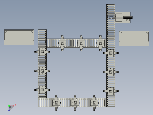 自动配料系统的环形输送线俯视缩略图