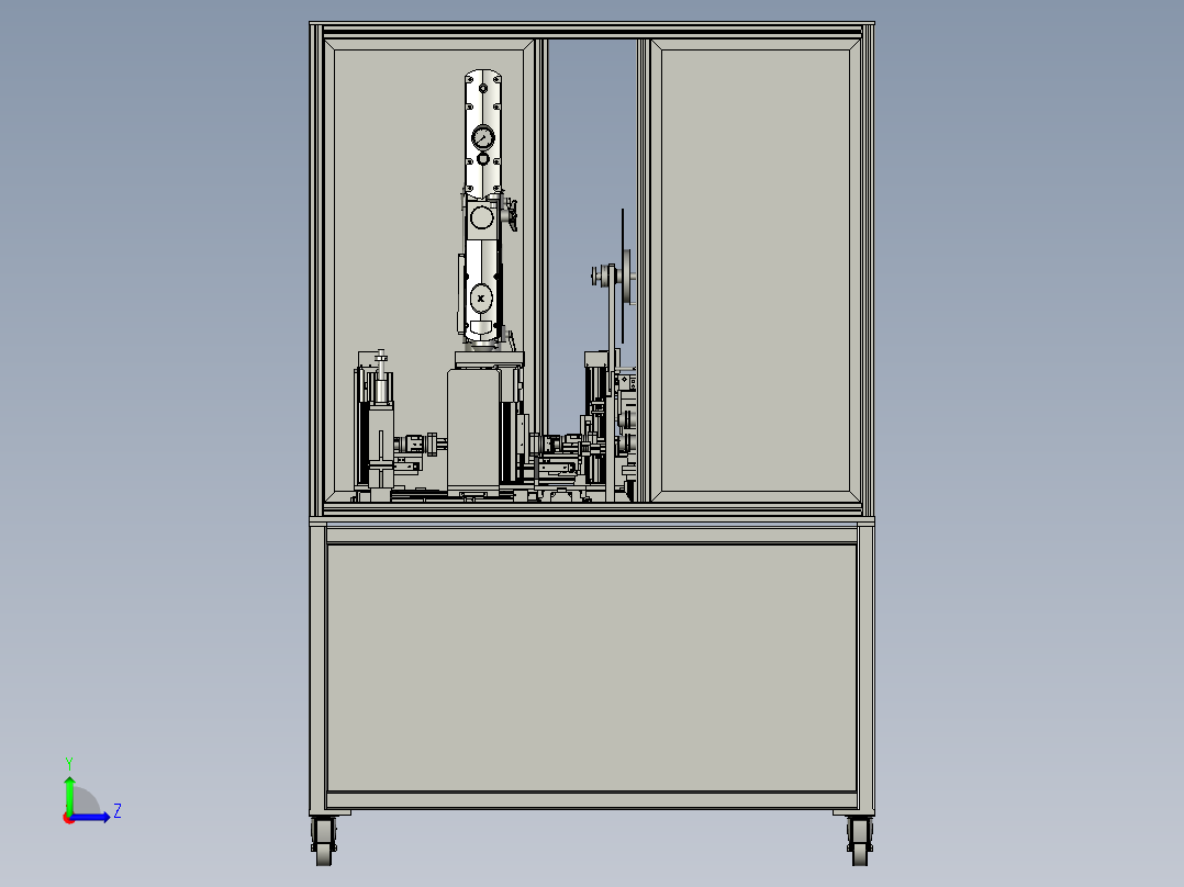 打标装袋组合部分左视图