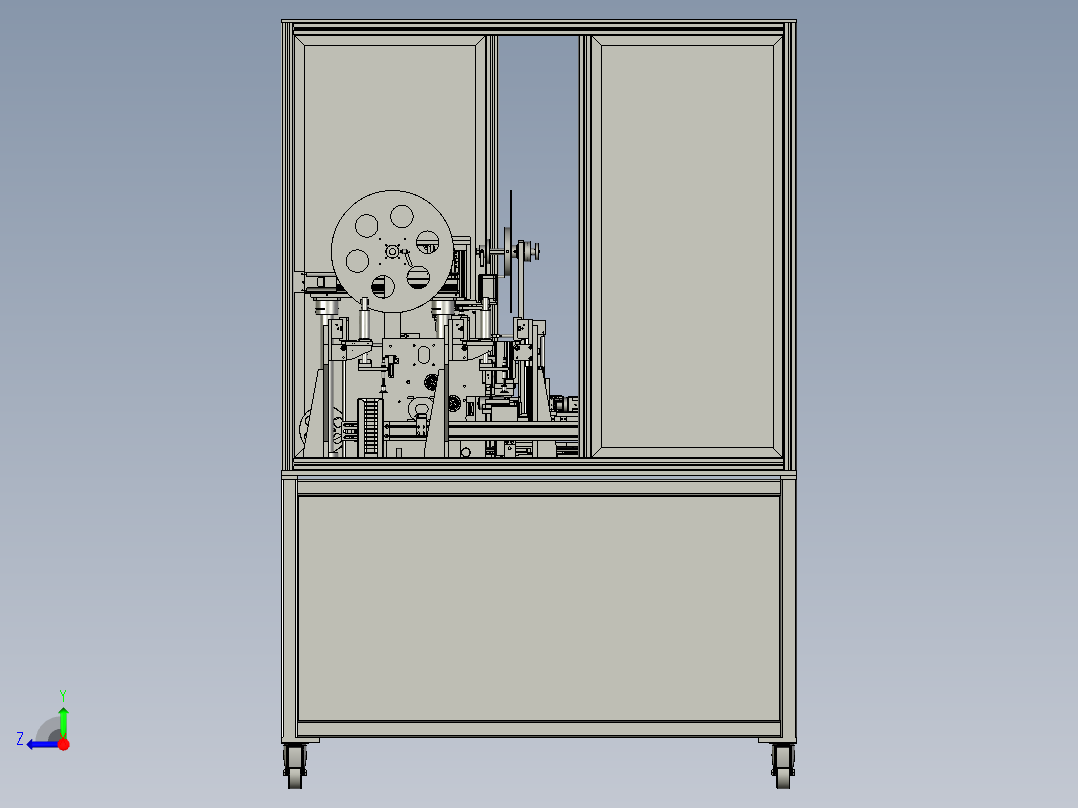 打标装袋组合部分右视图