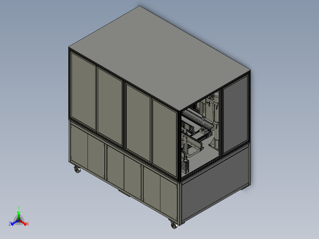 打标装袋组合部分正等轴测图