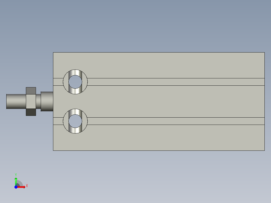 气缸CDU20-40D前视图