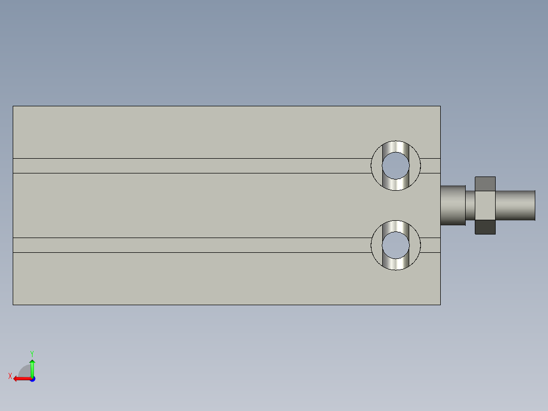 气缸CDU20-40D后视图