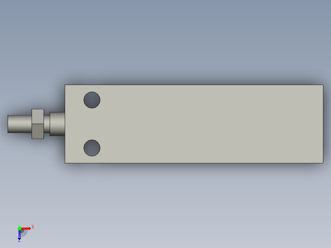 气缸CDU20-40D俯视图