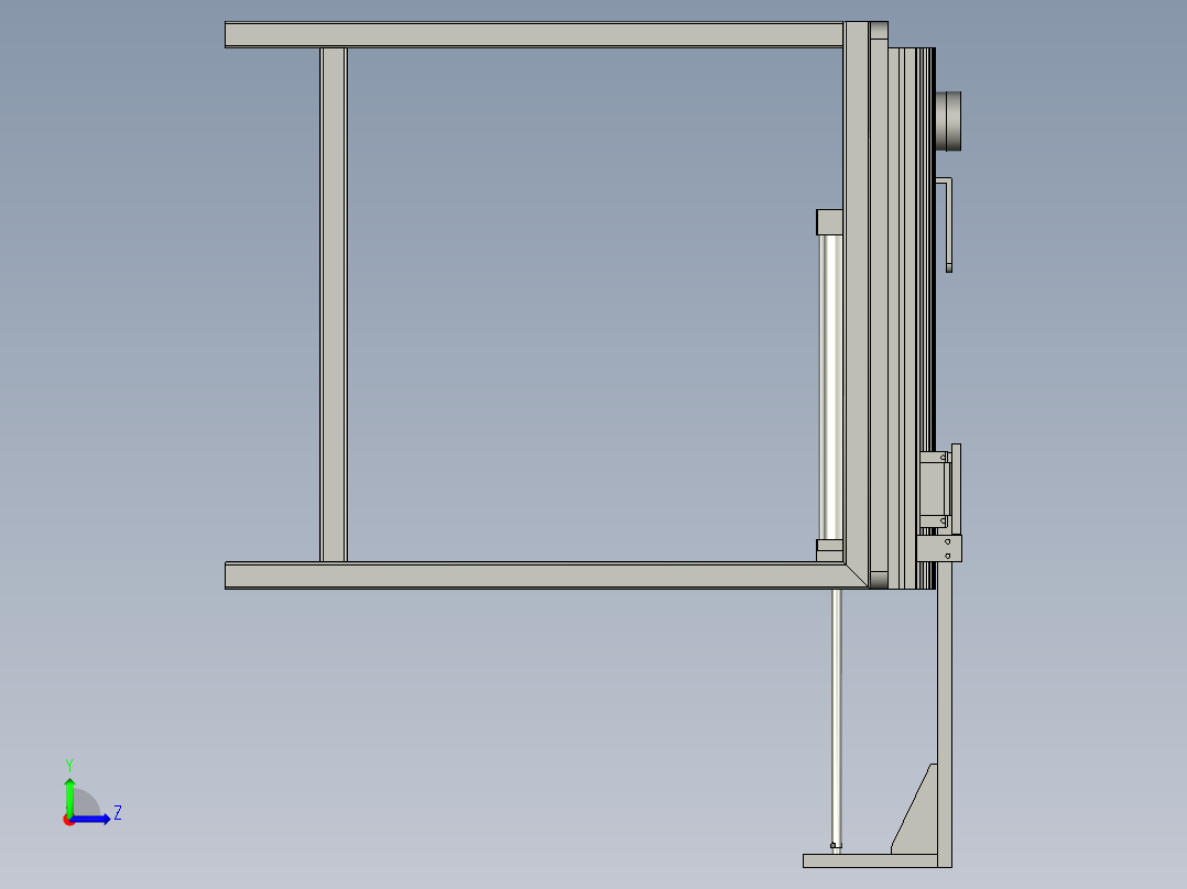 工件加工的自动移印机左视图