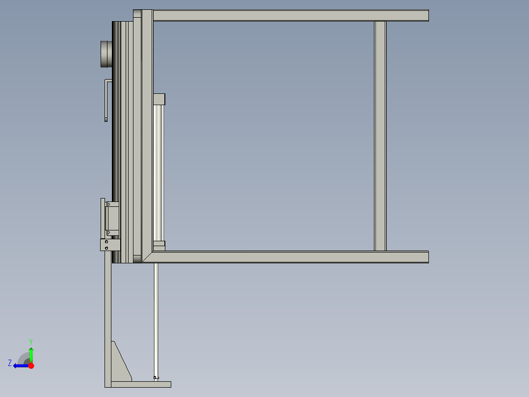 工件加工的自动移印机右视图